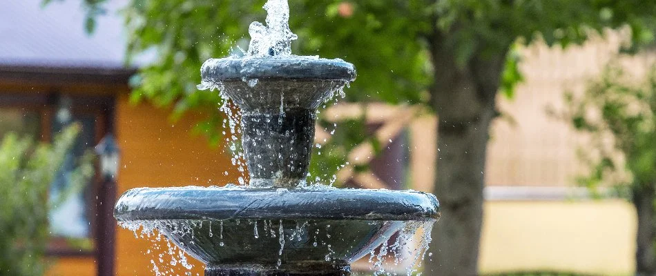 Fountain on a landscape in Cary, NC.